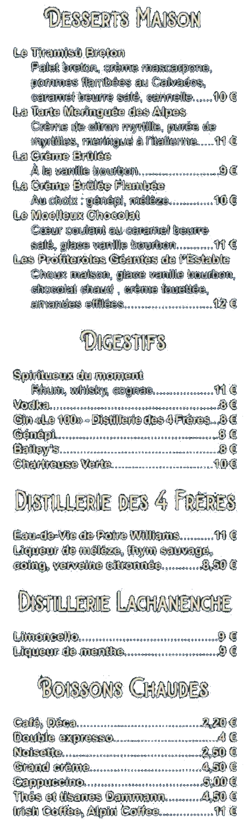 Desserts