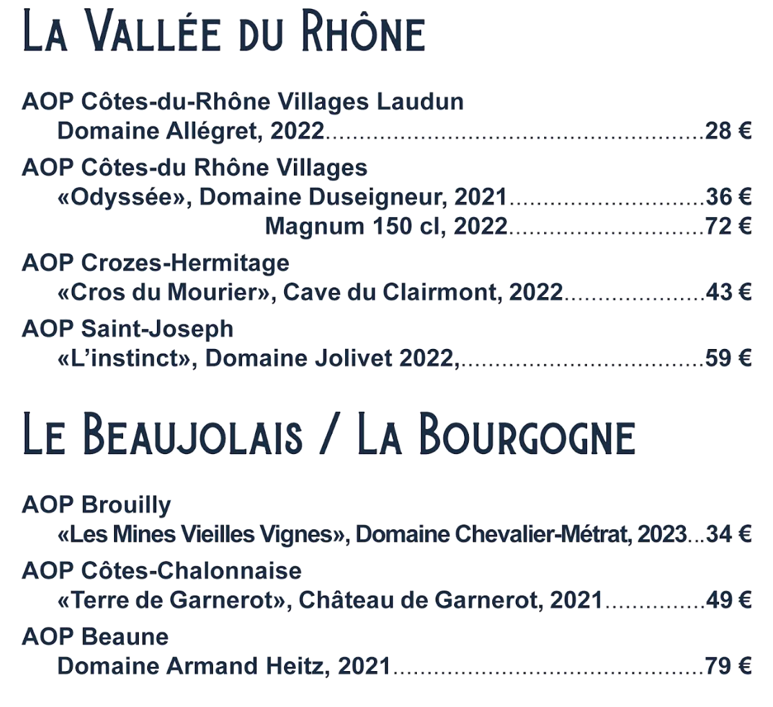 Vins rouges